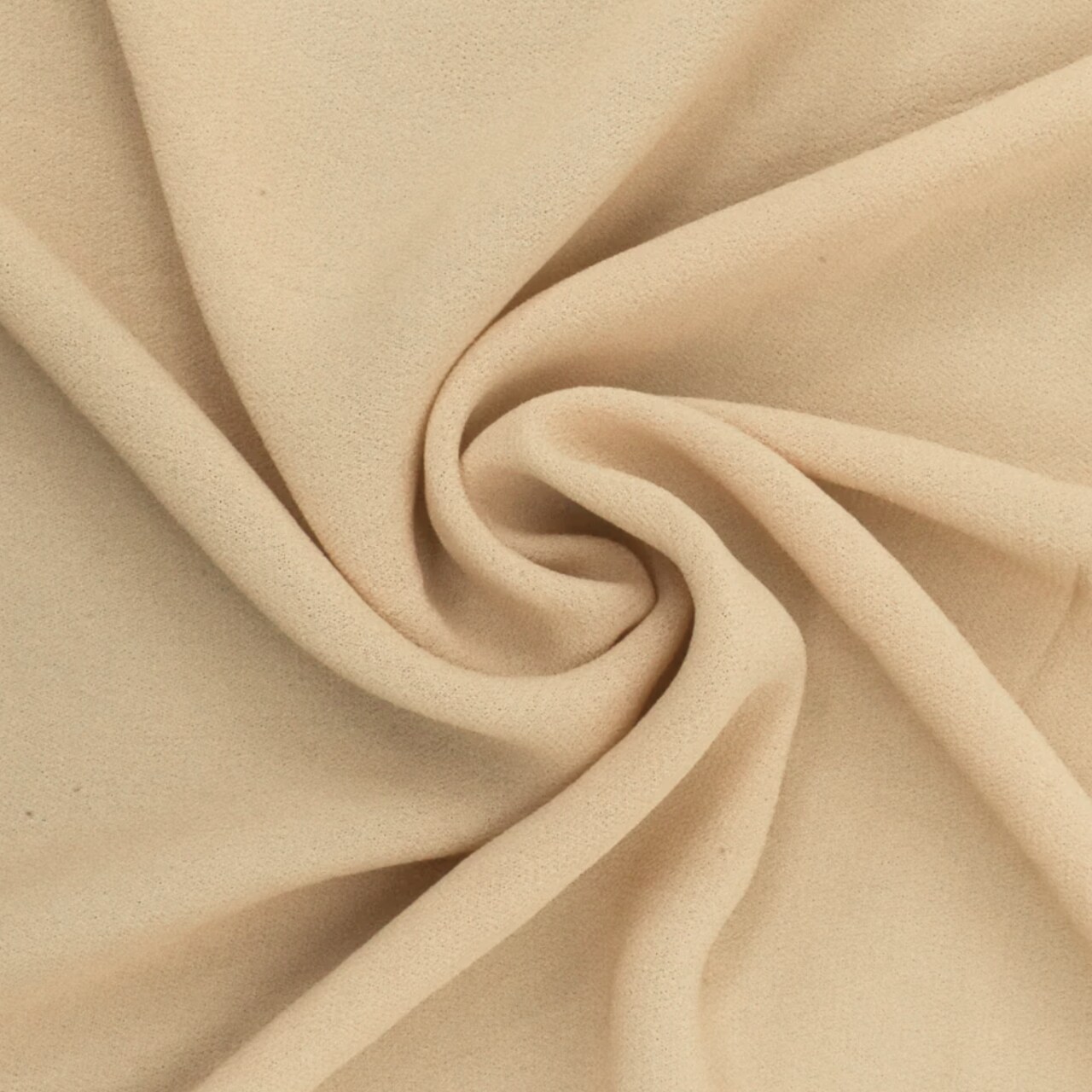Beige Polyester Crepe Momie Dobby Georgette Woven Fabric By the Yard